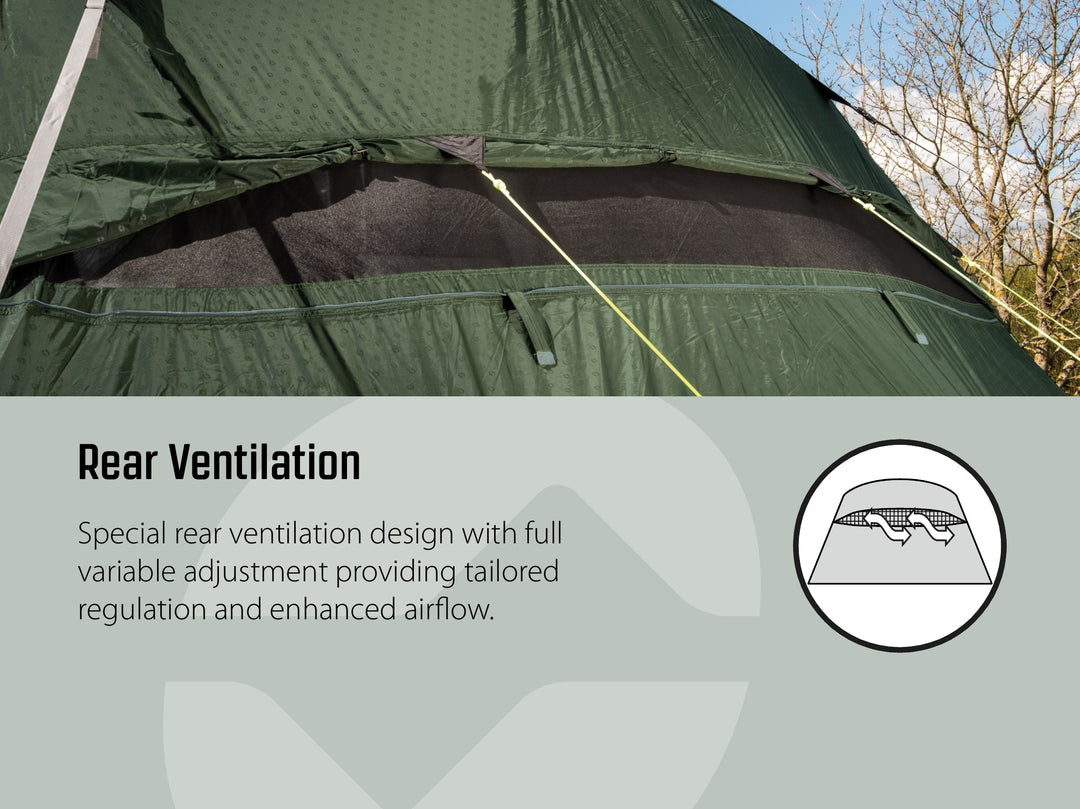 Outwell Knoxville 7SA Tent rear ventilation
