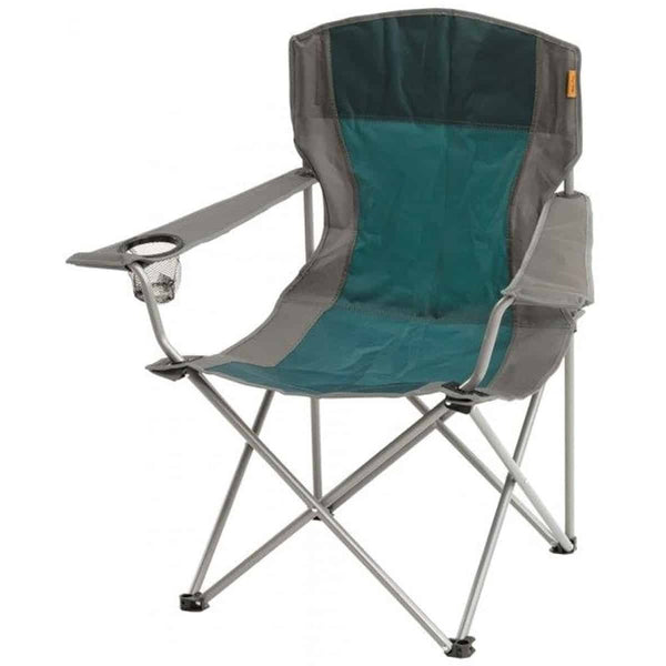 A petrol green Easy Camp arm chair with a robust steel frame.