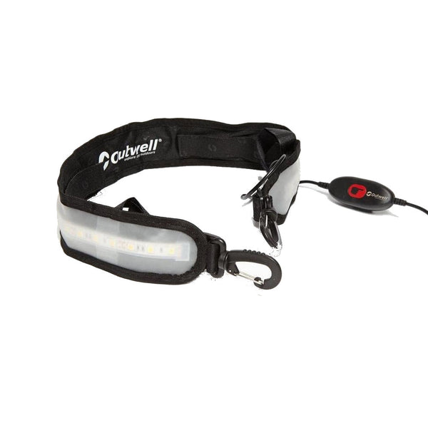 LED light strip with a black strap and a dimmer switch, branded as Outwell Corvus 600, with a 5-meter cable.